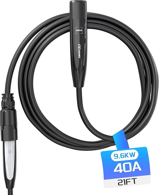 Extension Cord for Tesla 21ft Extension Cable Max Support 9.6KW 40Amp 240V with NACS Plug Extension Cord for Your Level 1&2 EV Charger Tesla Wall Connector