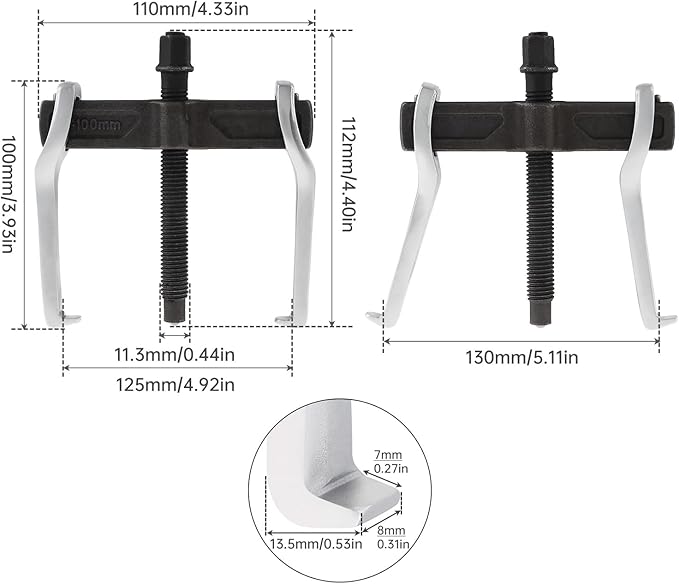ChgImposs 14 Inch 2-Jaw Gear Puller + 4 Inch 2-Jaw Bearing Puller Gears