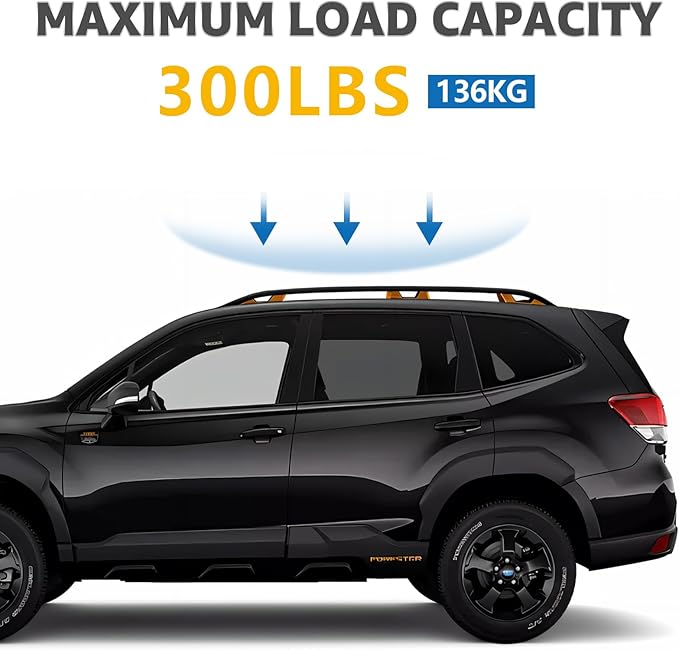 Roof Rack Cross Bars Compatible with Subaru Forester 2014-2026, Adjustable Aluminum Heavy Duty 300 LBS Anti-Theft Lock Cargo Carrier Rooftop Crossbar Accessories for Bike, Basket, Snowboard, Luggage