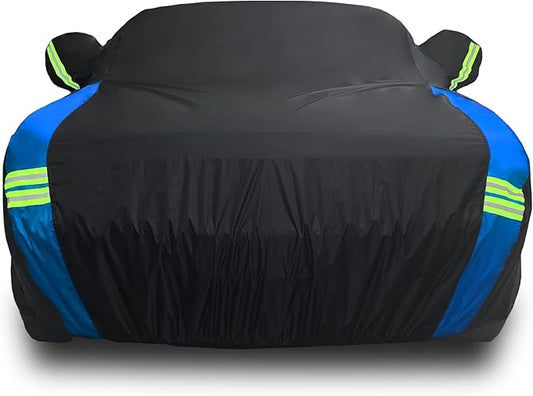 Avecrew Car Cover Waterproof All Weather for Dodge Challenger Automobiles, Outdoor Full Exterior Covers Fit 2008-2025 for Dodge Challenger with Windproof Strap