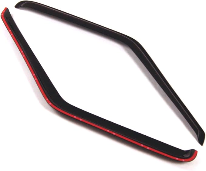 TuningPros Outside Mount Window Vent Visors Rain Guards Compatible with GMC S15 Jimmy 1995-2004 | Side Window Wind Deflectors Rain Shields | Smoke Tinted, 2 Pcs Set, DGWV-046-3