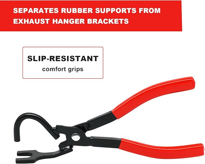 Exhaust Hanger Removal Tool-Exhaust Hanger and Rubber Bracket Separation Exhaust Pliers-Compatible with All Exhaust Rubber Hangers