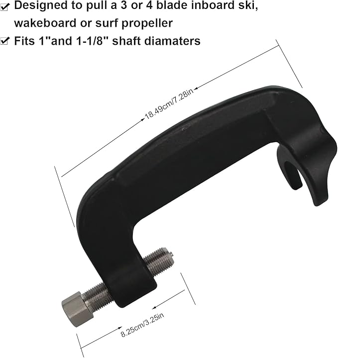 Inboard Propeller Puller C Clamp Puller for Ski Wakeboard Surf Propellers Fits 3/4" to 1-1/8" Shafts Replace PULR-PT-Point Inboard Prop Puller Kit