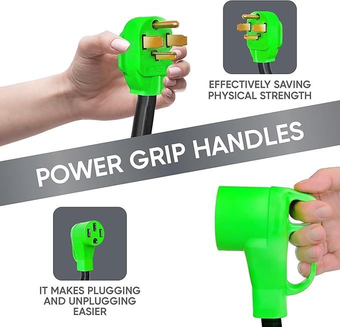 SBB NEMA 14-30P to NEMA 14-50R EV Charger Adapter Cord for Level 2 EV Charger, 125/250 Volt, 4 Prong 30 Amp Plug to NEMA 14-50 Outlet, Dryer Plug Adapter Compatible with All EV, Tesla, and RV