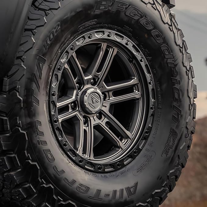 Vorsteiner Offroad VR-602BL 17x9 Tungsten Graphite Truck Wheel Set fits Ford F-150/F-150 Raptor/Bronco Raptor 2010+ (5 Wheels Included)