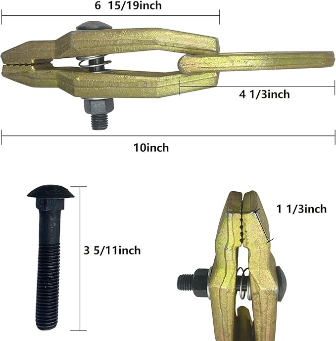 Auto Car 5 Ton 2-Way Pull Clamp Repair Clamp, Self-Tightening Grips Collision Repair Tools Body Repair Pull Clamp Two Way Frame Back Frame Machine Sheet Metal (Flat Clamp)
