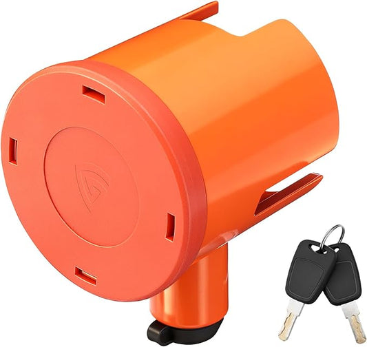 2-5/16" Heavy Duty Trailer Hitch Lock, Anti-Theft Ball Coupler & Safety Chains Lock for RV, Pop-Up Camper, Boat, Truck, Motorcycle, ATV, UTV, Flatbed, Cargo, Dump, and Utility Trailers