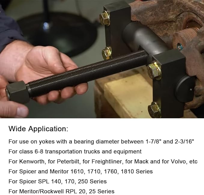 HY-SPEED 60050 Yoke Puller, 10803 Heavy-Duty Yoke Removal Tool Kit for Class 6-8 Transportation Trucks & Equipment, for Semi Trucks