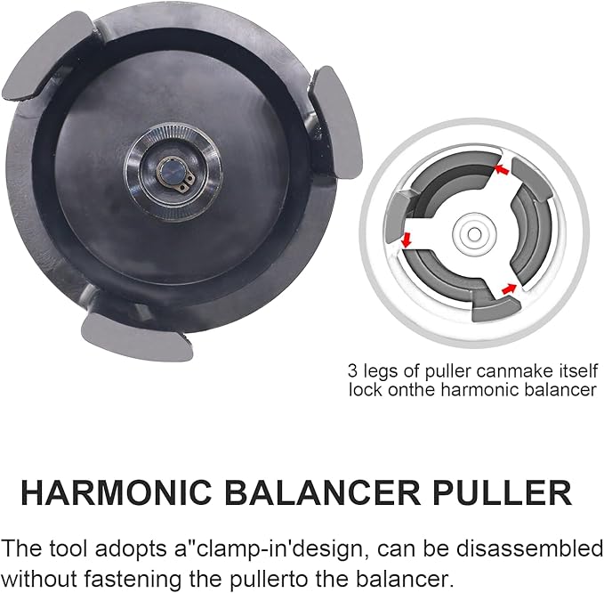 LS Harmonic Balancer Puller & Crank Puller,CNC Precision Machined from Solid Steel Billet,Compatible with GM Chrysler Jeep Dodge, 25264 Crank Pulley Removal Tool ﻿