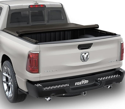 Soft Roll-Up Tonneau Cover Truck Bed for 2009-2018 Ram 1500; 2019-2023 Classic Ram 1500 with 5.7ft(67.4in) Bed w/o Rambox