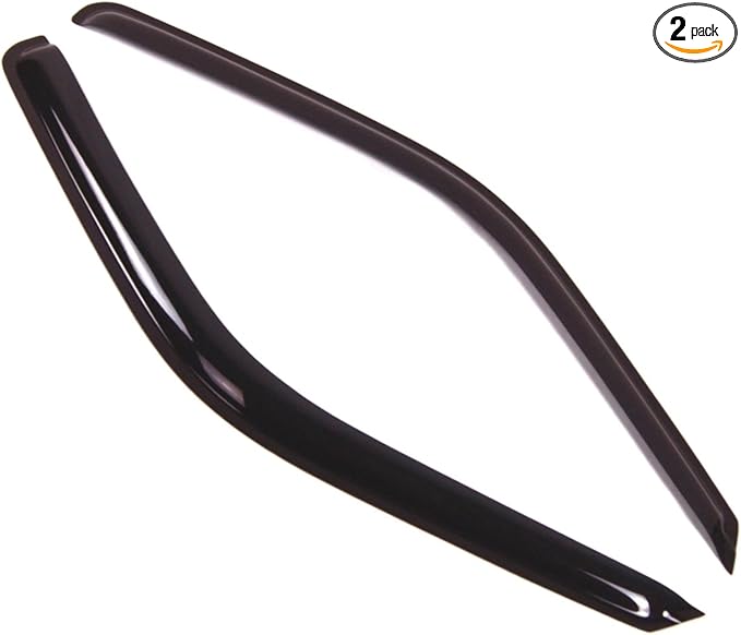 TuningPros Outside Mount Window Vent Visors Rain Guards Compatible with GMC Yukon 1992-1999 | Side Window Wind Deflectors Rain Shields | Smoke Tinted, 2 Pcs Set, DGWV-067-2