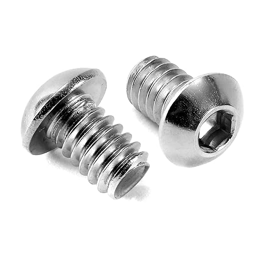 1/4-20 x 3/8" Button Head Socket Cap Bolts Screws, 20Pcs 304 Stainless Steel 18-8, Allen Hex Drive, Bright Finish by SG TZH(with Hex Spanner)