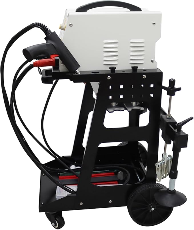 Aluminum SPOT Welder Machine Dent Pulling Machine Vehicle Dent Puller for Car Body Dent Repair with Black Tool Cart 220V