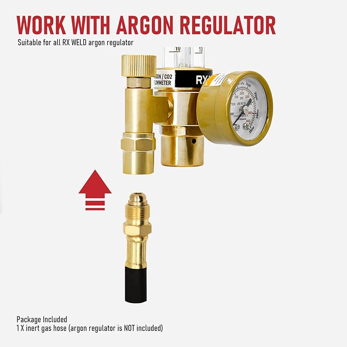 RX WELD Inert Gas Welding Hose - Argon Flow Hose (6.56FT, Black)