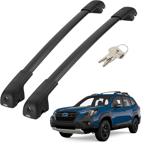 JOYTUTUS Car Roof Rack Cross Bars Compatible with Subaru Forester Wilderness 2022-2026 with Lock, 220LB Aluminum Crossbars for Roof Racks Suitcases Kayaks Canoes Bikes Skis Snowboard