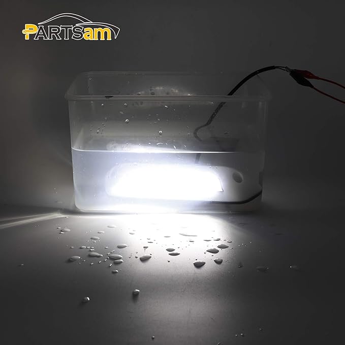 Partsam 2Pcs 12V RV LED Porch Awning Lights Bar White 30 LED Exterior/Interior Wall Lamps Utility Strip Lights Bar Surface Mount for Trucks Motorhome Caravan Camper Trailer