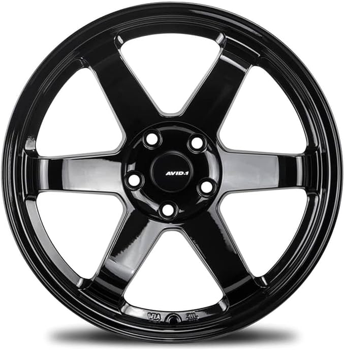AVID.1 AV-06 Gloss Black 17x8 Custom Wheel – Fits 4x100 Bolt Pattern with +35 Offset – Lightweight Performance Alloy Wheel – Aggressive Street Style & Track-Ready Car Accessories