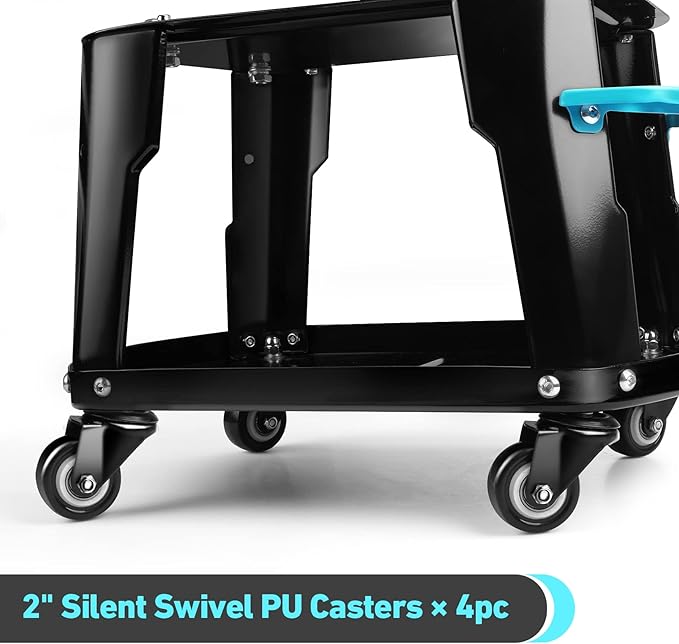 DURATECH Rolling Mechanic Stool, Shop Stools with 2 Inch Swivel Wheels, Heavy Duty Garage Creeper Seat with Tool Tray, 300 Lbs Loading Capacity(Tools Not Included)