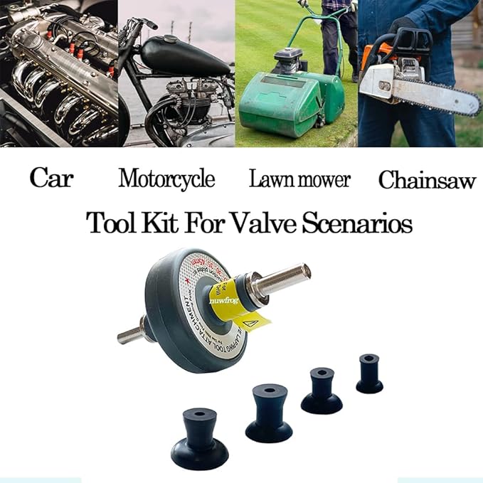 Valve Lapping Tool Attachment for use with Fine Grinding Paste Auto Repair Tool Parts kit for Engine Valve Lapper or Drill Valve Grinding Kit with 4 Suction Plates in（20,30,35,45mm）