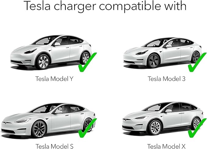 Lectron Level 2 Tesla Charger - 240V, 40 Amp, NEMA 14-50 Plug, 16 ft Extension Cord - Portable Electric Car Charger for Tesla - Compatible with All Tesla Models 3/Y/S/X