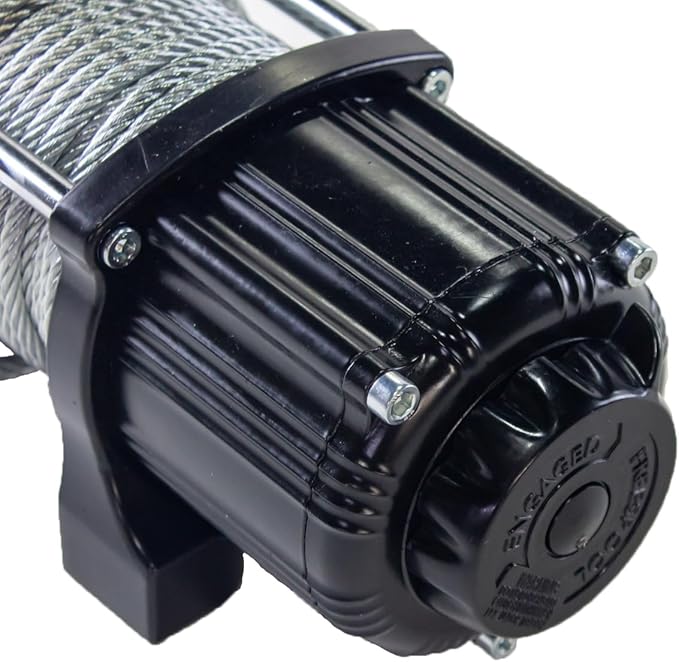 VIPER Midnight 4500lb ATV/UTV Waterproof Wireless Winch with 50 Feet of Steel Cable. Designed by Motoalliance® - a USA Powersports Company with 20+ Years of Offroad Experience.