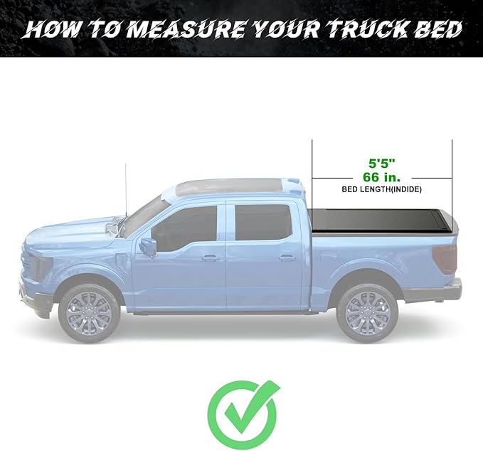 Low Profile Flip Up Truck Bed Tonneau Cover for 2015-2026 Ford F150 | F150 Lightning 5' 5" Bed (66")