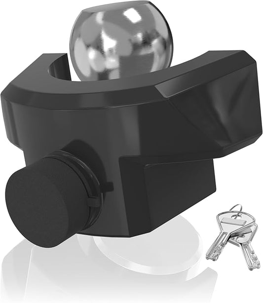 DEEAGLE Heavy Duty Trailer Coupler Lock, RV Trailer Locks Fits 2” Couplers, Anti-Theft Ball Hitch Lock, Black