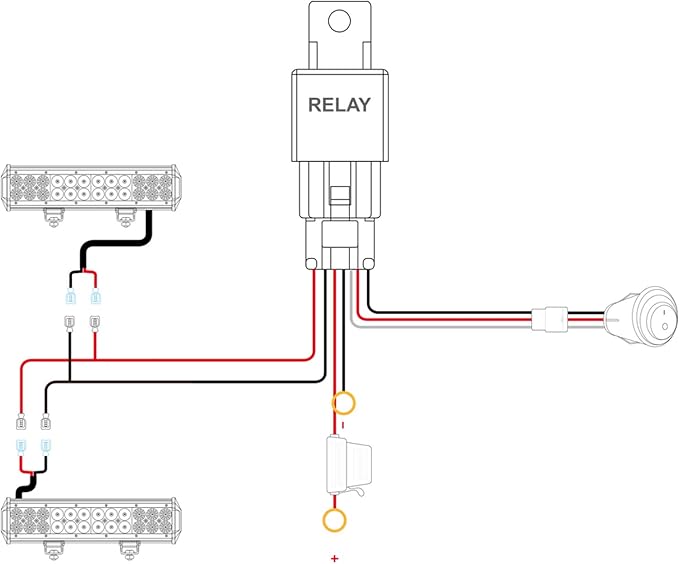 Nilight ZH303 2PCS 6.5 Inch 120W Spot & Flood Combo Driving 16AWG Wiring Harness for Led Work Light Triple Rows Off-Road Truck Car ATV SUV, 2 Years Warranty, White