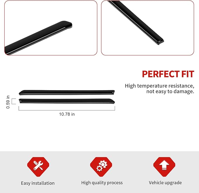 Jimen Compatible with Toyota 4Runner 2020-2022, Front Center Grille Inserts Cover Exterior Trim Accessories (Black)