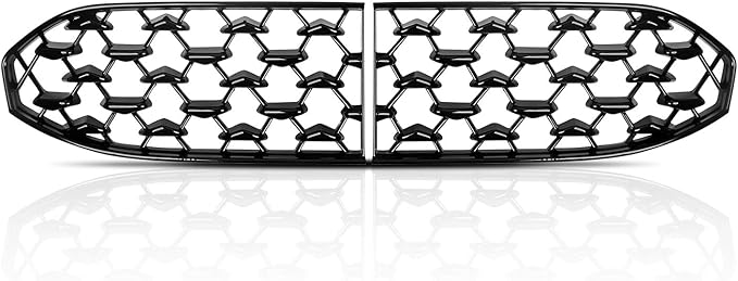 CDEFG CX-30 Front Grill Mesh Inserts Trims Front Grille Guard for 2019-2024 2025 Mazda CX-30 Car Exterior Accessories ABS Material(2PCS) (300MM for CX30 Grilles)