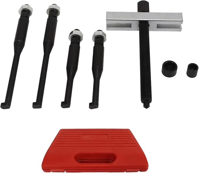 Steering Wheel Puller Set, Steering Wheel Puller Heat Treated Anodized Carbon Steel Strong Strength Universal for Car