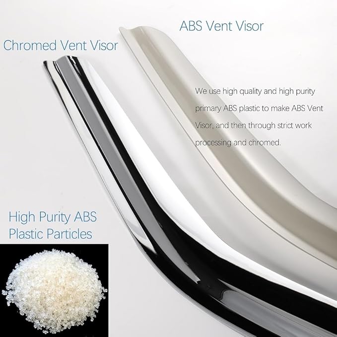 Chrome Side Window Visors Wind Vent Deflector for 2015-2020 Cadillac Escalade ESV/Chevry Suburban/GMC Yukon XL,4pcs Outside Mount Tape-On Chrome Nice Sun Rain Guards Set 94966Y