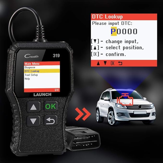 Launch OBD2 Scanner CR319 Check Engine Code Reader with Full OBD2 Functions