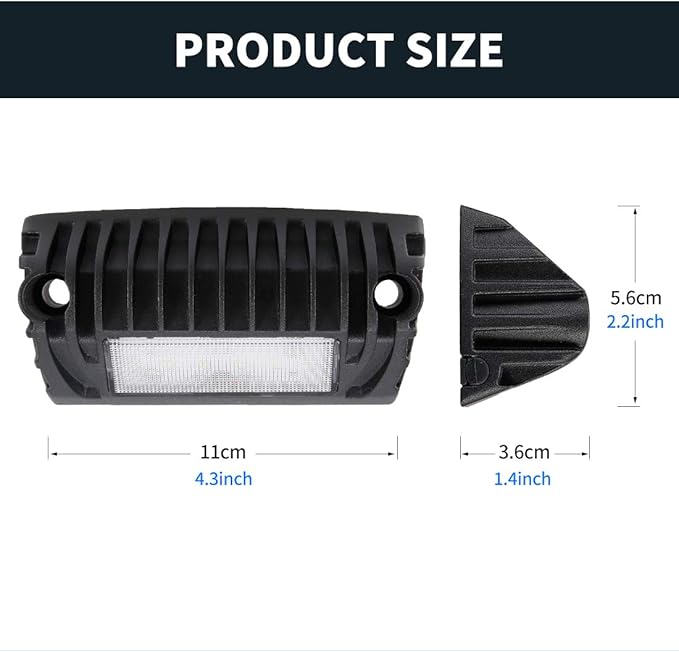 SUPAREE Led RV Lights Exterior,12 Volt RV Porch Light,750 Lumen Aluminum Low Current Led Scene Lighting Fixture Fit for RV Outdoor Camper Trailers Truck Porches Towing Utility Vehicles