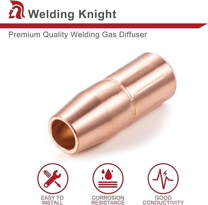 MIG Welding Nozzle N-A5800C for Miller AccuLock S Large 5/8" Orifice Flush Tip Use With D-MA250 Diffuser (2-PK)