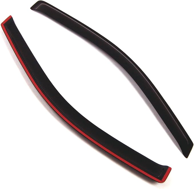 TuningPros Outside Mount Window Vent Visors Rain Guards Compatible with Ford F-150 Regular Cab 2004-2008 | Side Window Wind Deflectors Rain Shields | Smoke Tinted, 2 Pcs Set, DGWV-160