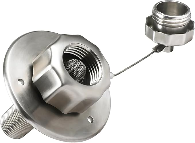 G-Sunny All Metal RV City Water Inlet with Check Valve, RV Water Inlet Replacement, RV Water Fill Inlet,RV Water Inlet Connection for for RV Camper Motorhome Trailer Marine