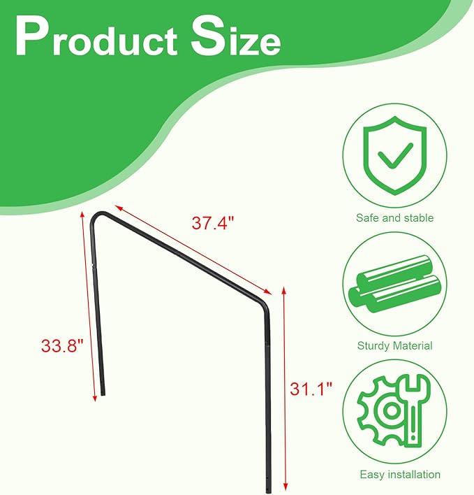 Assist Handrail for 4 RV Step Stairs,Hot Tub Steps with Handrail,Portable Step Ladder for Travel Trailer,Camper,Porch,Pet Stair,Outdoor Stairs with Non-Skid Tapes