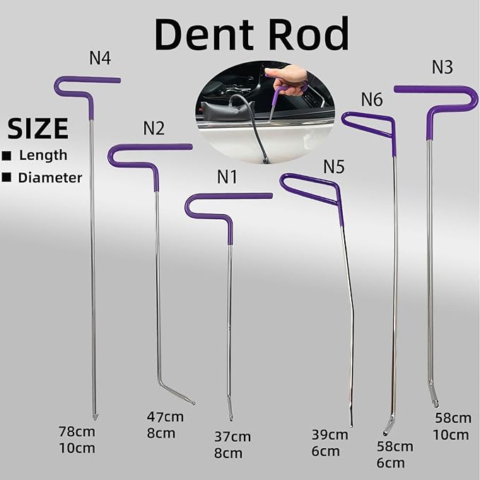 M16 Big Size Slide Puller,190 PCS Paintless Dent Removal tools Kit,Auto Body Hail Removal Tool, Bodywork Dings Dent Puller Remover kit,A Complete Car Dent Repair Tools Set for Professional Auto Repair