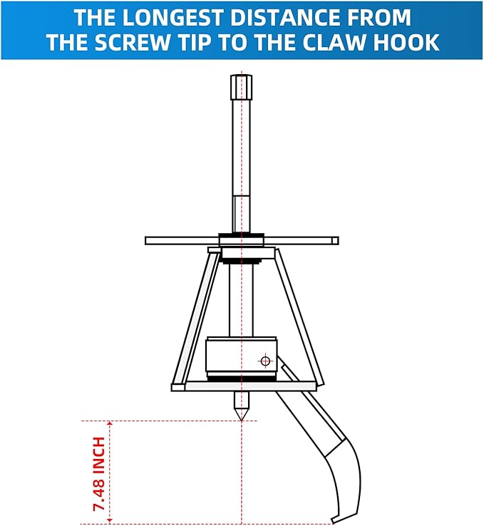 BESTOOL 2 Jaw Gear Puller,14 Ton Pulley Puller Tool,Removal Tool for Gears, Pulley, Flywheel