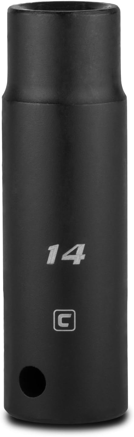 Capri Tools Deep Impact Socket, 1/2-Inch Drive, 6-Point, Metric (14 mm)