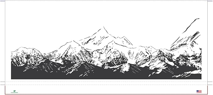 Leaveshade RV Awning Fabric Replacement Motorhome Camper Trailer Awning Fabric Super Heavy Vinyl Coated Polyester 19'3''(Fit for 20' Awning)-Mountains (Custom Looking)