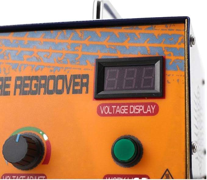 Truck Tire Groover Machine Tyre Grooving Tool Tire Regroover Regrooving Iron Cutter 110V 1000W with 20pcs Cutting Blades, U-Shaped V-Shaped Engraving Professional Tire Rubber Groover Machine