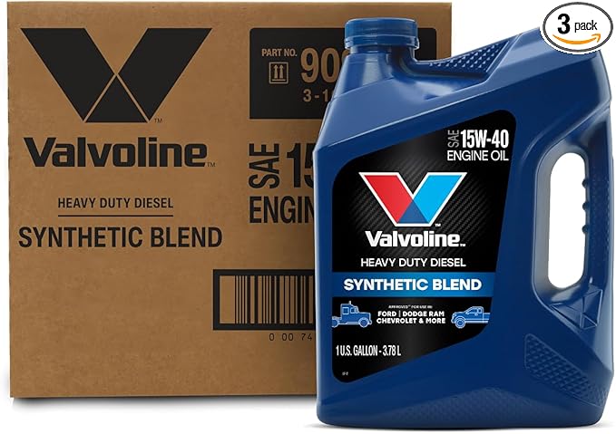 Valvoline Heavy Duty Synthetic Blend 15W-40 Diesel Engine Oil 1 GA, Case of 3