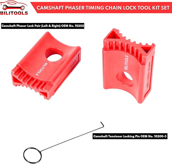 BILITOOLS 3.6 Pentastar Timing Tool Kit-Cam Phaser Locking Tool Kit for 3.6L VVT Engine Compatible with Chrysler Dodge Ram Jeep Grand Cherokee Wrangler, Replaces 10200A 10202A 10369A