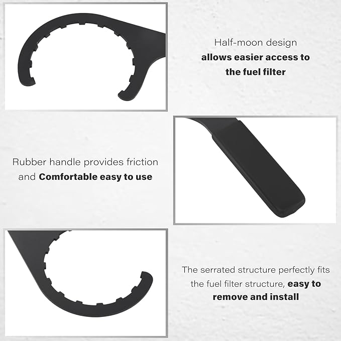 61060 Diesel Fuel Filter Wrench, compatible with Paccar Peterbilt Kenworth and Diesels (Black)