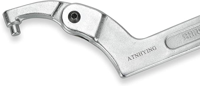 4 pcs Spanner Wrench Set, Adjustable C Pin Spanner Hook Wrench Tool for Machine Tools, Vehicles, Mechanical Equipments,Round Head (4pcs Round Head)