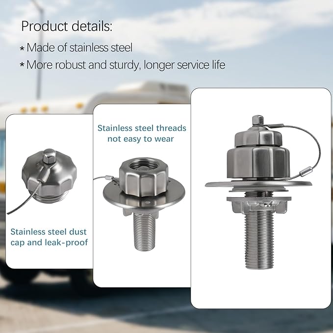 G-Sunny All Metal RV City Water Inlet with Check Valve, RV Water Inlet Replacement, RV Water Fill Inlet,RV Water Inlet Connection for for RV Camper Motorhome Trailer Marine