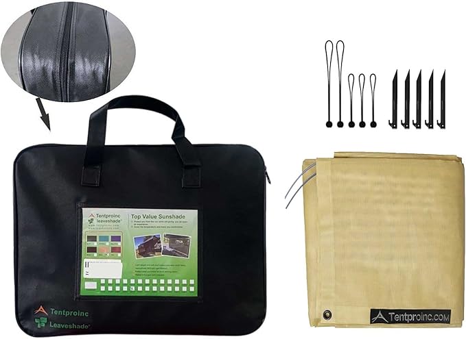 Tentproinc RV Awning Sun Shade Screen 8' X 18' 3'' (Fit for 19' Awning) Mesh Sunshade for RV Awning Sunscreen Motorhome Camping Trailer Awning Shadescreen Block UV Glare - 3 Year Warranty (Beige)