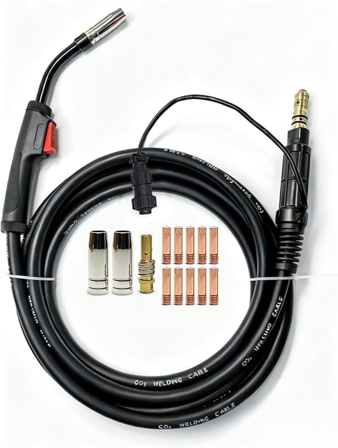 MIG WELDING GUN 15' 180AMP replacement for Vulcan MIGMax 140 & MIGMax 215 & OmniPRO 220 and 63616 63617 Mig Gun Parts (2 PINS) European style parts 15AK